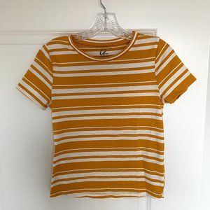 Charlotte Russe Mustard Striped Tshirt